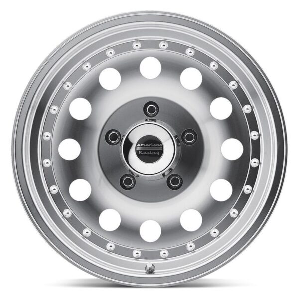 American Racing Wheels ar62-outlaw-ii-silver-machined-with-clear-coat-front