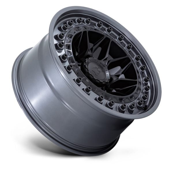 BLACK RHINO BR008 ALPHA 20X10 8 ET-18 MATTE BLACK W MATTE GUNMETAL LIP-lay-700