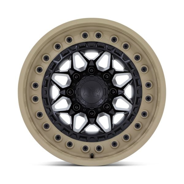 BLACK RHINO BR008 ALPHA 20X10 8 ET-18 MATTE BLACK W SAND LIP-face-org-2