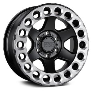 odessa-6-lug-matte-black-machined-tinted-lip-milled-rings