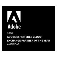 Abzeichen zur Erinnerung an die Auszeichnung von Hootsuite als Adobe Experience Cloud Exchange Partner of the Year