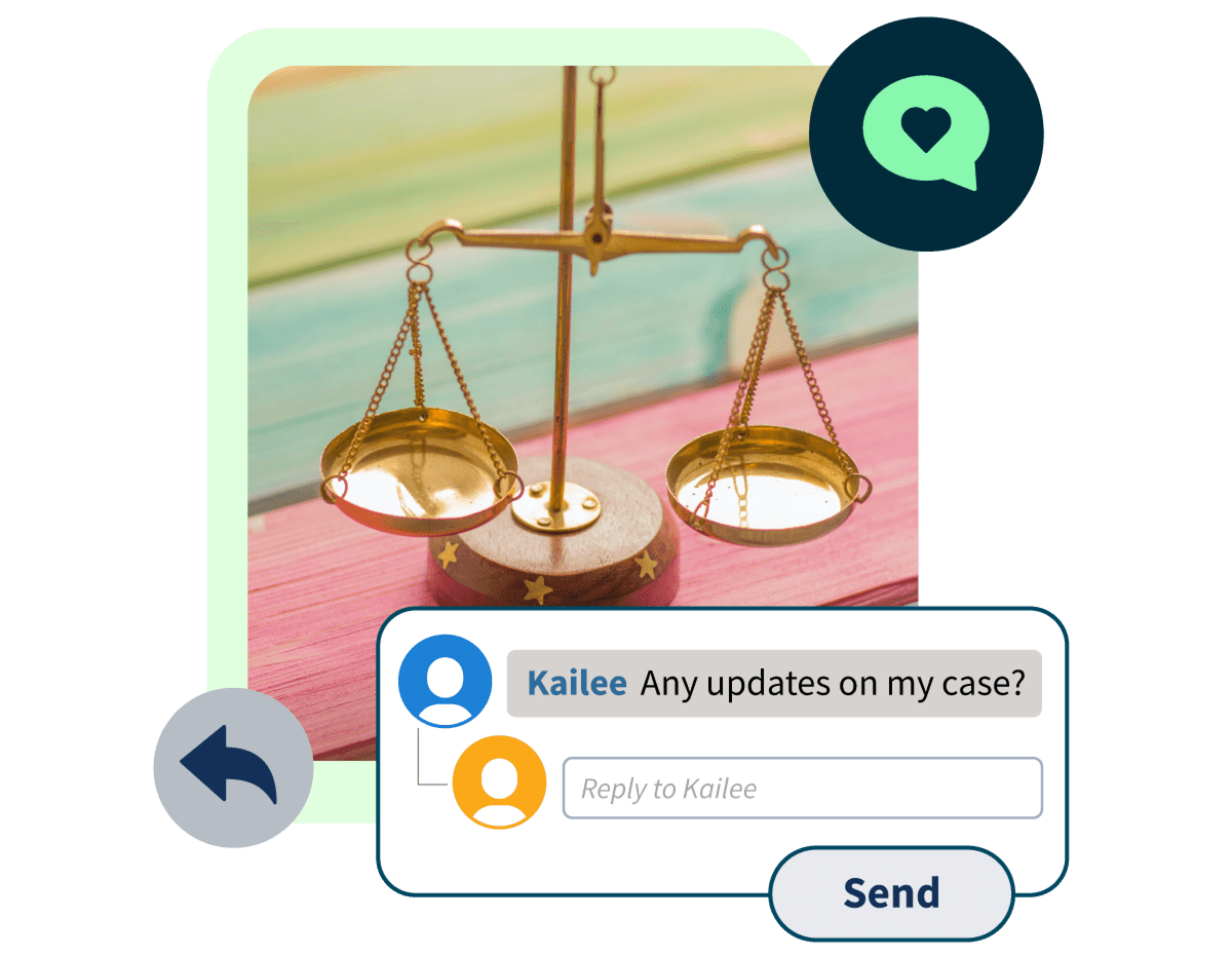 Image of the scales of justice with Hootsuite Inbox graphic