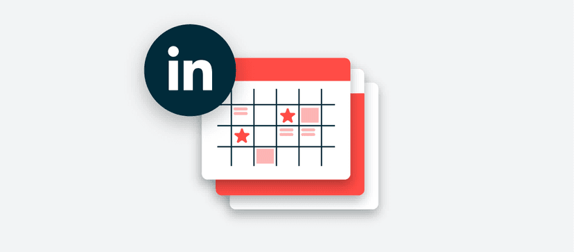 calendar icon with LinkedIn logo