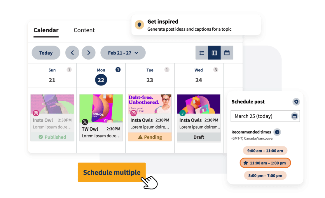 hootsuite publishing dashboard