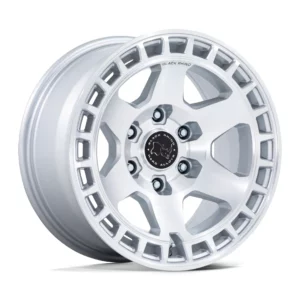 BLACK RHINO BR022 BAHARI 17X8.5 6 ET-10 GLOSS SILVER W MACHINED FACE A1
