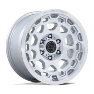 BLACK RHINO BRO26 CONGO 17X8.5 6 ET0 GLOSS SILVER W MACHINED FACE A1