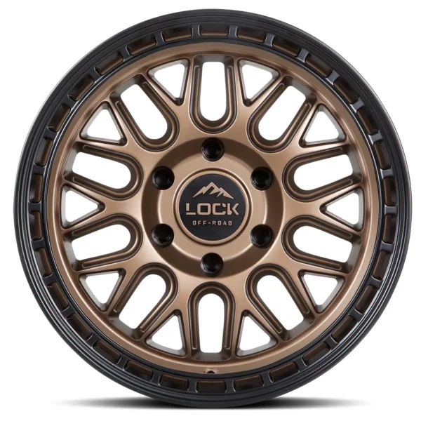 Onyx 17×9 Matte Bronze with Matte Black Ring -1e
